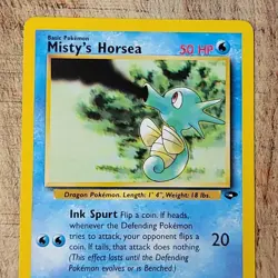 Misty's Horsea 87/132 Gym Challenge Common Vintage Pokemon Trading Card WOTC NM - Image 1