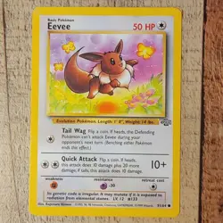 Eevee NM 51/64 Jungle Vintage Pokemon Trading Card Game WOTC Original TCG 1999 - Image 1