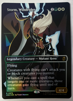 Storm, Windrider - FOIL Borderless Rare - MTG Marvel Super Heroes - 0375 NM - Image 1
