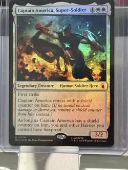 Captain America, Super-Soldier Regular Foil NM - MSH 9 MTG Marvel Super Heroes - Image 2