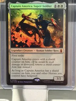 Captain America, Super-Soldier Regular Foil NM - MSH 9 MTG Marvel Super Heroes - Image 3