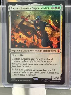 Captain America, Super-Soldier Regular Foil NM - MSH 9 MTG Marvel Super Heroes - Image 4