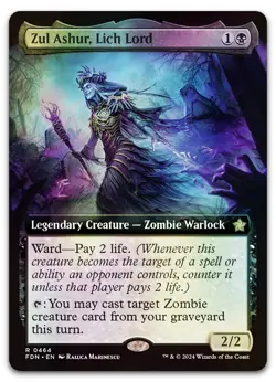 Zul Ashur, Lich Lord (Extended Art) #464 (Foil) (NM) Foundations FDN Magic MTG - Image 1