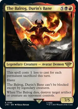 1x The Balrog, Durin's Bane - Foil MTG - Universes Beyond: The Lord of the Rings - Image 1