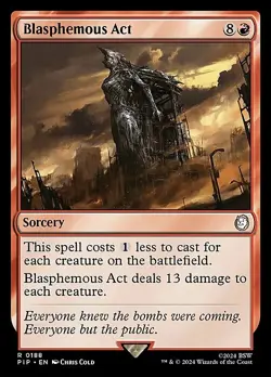 Magic The Gathering MTG BLASPHEMOUS ACT Fallout NM Near Mint - Image 1