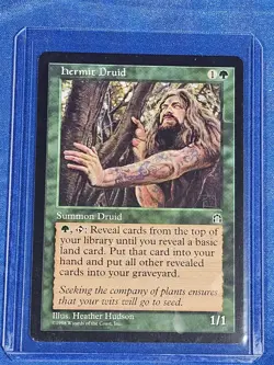 Hermit Druid Magic The Gathering Stronghold Regular MTG MP - Image 1