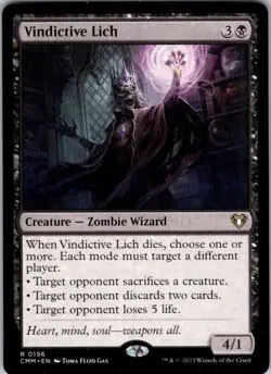 Magic | CMM | Vindictive Lich | 196 | NM - Image 1