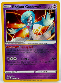 RADIANT GARDEVOIR Rare Sword Shield Lost Origin 69/196 Pokemon - Image 1