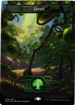 Forest (239) (Borderless) 239 Land Unfinity NM Foil MTG - Image 1