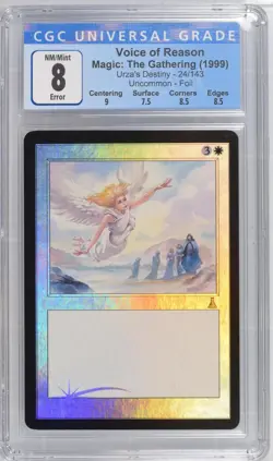 1999 MTG Voice of Reason Urza's Destiny Foil CGC 8 Error Missing Print Layers - Image 1