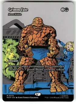 Grimm Fate - Beast Within (Borderless) 75 Marvel Universe Eternal-Legal Magic NM - Image 1