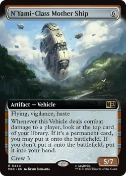 x1 N'Yami-Class Mother Ship - Extended Art R MTG Commander: Marvel Super Heroes - Image 1