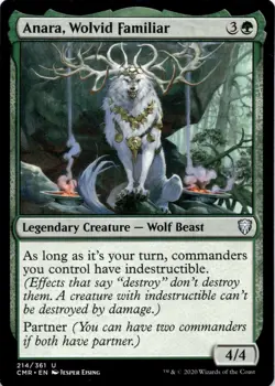 Anara, Wolvid Familiar CMR #214 Commander Legends Magic: The Gathering NM - Image 1