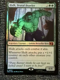 Hulk, Brutal Brawler - Commander: MTG Marvel Super Heroes Foil (MSC) NM - Image 1