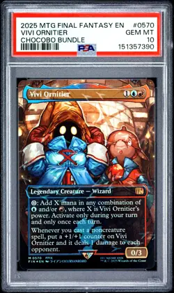 2025 MTG FINAL FANTASY CHOCOBO BUNDLE #0570 VIVI ORNITIER PSA 10 - Image 1