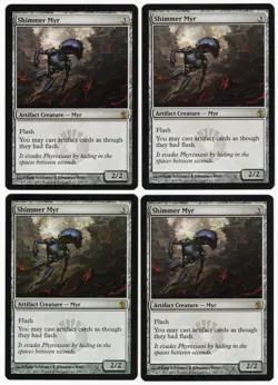 Shimmer Myr x4 4x 2005 Betrayers of Kamigawa Artifact Creature PLAYSET MTG NM A1 - Image 1