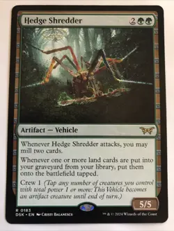 MTG Duskmourn: House of Horror Hedge Shredder 0183 NM Rare - Image 1