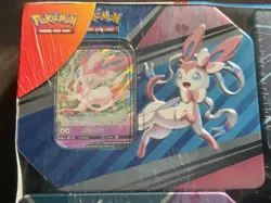Pokemon TCG V Heroes Tin Sylveon V Evolving Skies Factory Sealed New - Image 1