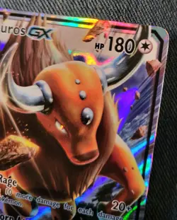 Pokemon Tauros GX 100/149 Ultra Rare Sun & Moon Base Set Vintage Holo Card NM - Image 3