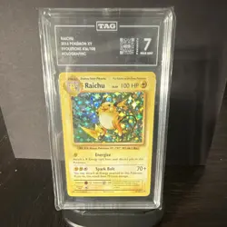 Pokemon Raichu 36/108 XY Evolutions Holo Rare English TAG Graded 7 (2016) - Image 1