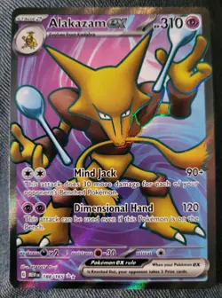 Pokemon Alakazam ex 188/165 Full Art Ultra Rare Scarlet & Violet 151 Card LP - Image 1