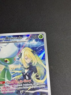 Pokemon TCG Cynthia's Roserade 184/182 SV10 Illustration Rare Holo EN 2025 - Image 4