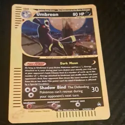 Nintendo Pokemon TCG Aquapolis Umbreon Holo Rare H29/H32 2002 80 HP Stage 1 EN - Image 1