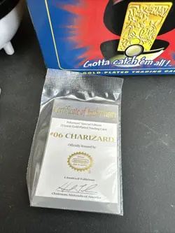 1999 Pokemon Charizard 23k Gold Plated Card Burger King Promo COMPLETE w/ Box CO - Image 3