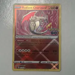 Pokemon TCG POKEMON GO Radiant Charizard Holo Rare 011/078 Shiny Charizard NM - Image 1