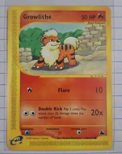 Pokemon TCG Skyridge Growlithe 62/144 & Expedition Metal Energy 159/165 Vintage - Image 2