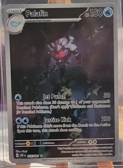Palafin 225/091 Illustration Rare SV Paldean Fates Full Art Pokemon TCG Card NM - Image 1