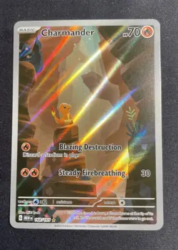 Pokemon Charmander 168/165 Sv: Scarlet & Violet 151 Illustration Rare NM - Image 1