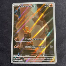 Pokemon Charmander 168/165 Sv: Scarlet & Violet 151 Illustration Rare NM - Image 2