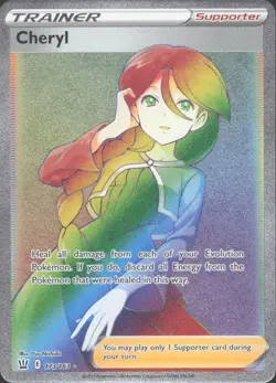 Cheryl 173/163 Rainbow Rare Battle Styles Pokemon Near Mint - Image 1