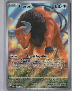 Tauros 096/086 Holo Illustration Rare Chaos Rising Pokemon Near Mint - Image 1