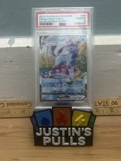 2021 Pokemon Korean SWSH Eevee Heroes Hyper #091/069 FA Glaceon VMAX PSA 10 - Image 1