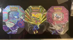 BRAND NEW-Pokemon TCG: Azure Legends Tin Dialga Xerneas Kyogre ex Sealed Tin Lot - Image 1
