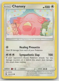 Chansey 152/214 Common Lost Thunder Pokemon Lightly Played - Image 1