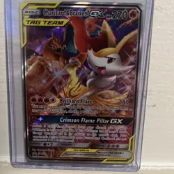 Pokemon TCG Charizard And Braixen Tag Team Gx Promo SM230 - Image 1
