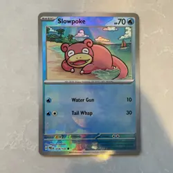 Slowpoke (Master Ball Pattern) 018/131 Prismatic Evolutions Pokemon Holo NM - Image 1