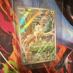 Pokemon TCG Meowth 106/094 Me02: Phantasmal Flames Illus Rare Full Art Holo EN - Image 2