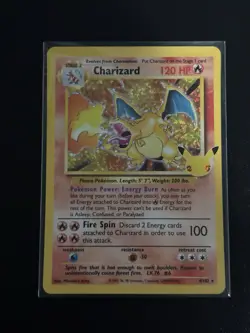 Pokemon TCG Charizard Celebrations 25th Anniversary Holo Rare Card 4/102 - Image 1