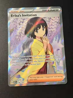 ERIKA'S INVITATION 196/165 ULTRA RARE 151 POKEMON NM - Image 1