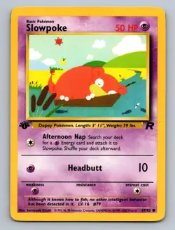 Slowpoke 67/82 Common Team Rocket Pokemon 1st Edition Lightly Played - Image 1