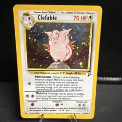 Wizards of the Coast Clefable 5/130 Base Set 2 Holo Rare ENG 70HP 2000 - Image 1