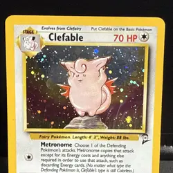 Wizards of the Coast Clefable 5/130 Base Set 2 Holo Rare ENG 70HP 2000 - Image 2