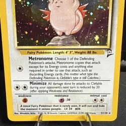 Wizards of the Coast Clefable 5/130 Base Set 2 Holo Rare ENG 70HP 2000 - Image 3