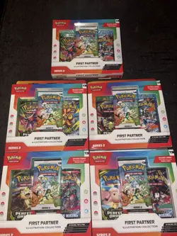 Lot of 5X✅Pokemon TCG First Partner Illustration Collection Series 2 NEW SEALED - Image 1