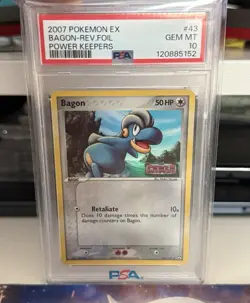 2007 Pokemon Ex Power Keeper #43 Baton Rev Foil PSA 10 - Image 3