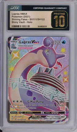 LAPRAS VMAX 🔥CGC PRISTINE 10 🔥2021 POKEMON SHINING FATES #SV111 - Image 1